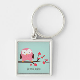 Cute Spring Owl Sleutelhanger