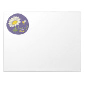 Cute Spring Scene with Daisy Flower and Bee Notitieblok (Voorkant)