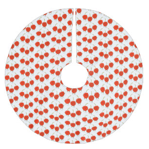 Cute springing red cherries cartoon illustratie kerstboom rok