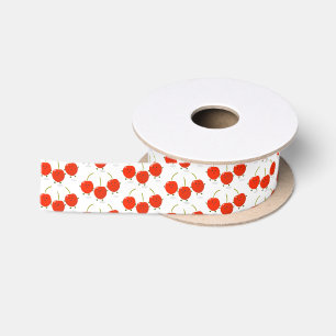 Cute springing red cherries cartoon illustratie lint