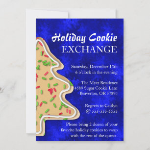 Cute Sprinkle Sugar Cookie Exchange Holiday nodigt Kaart