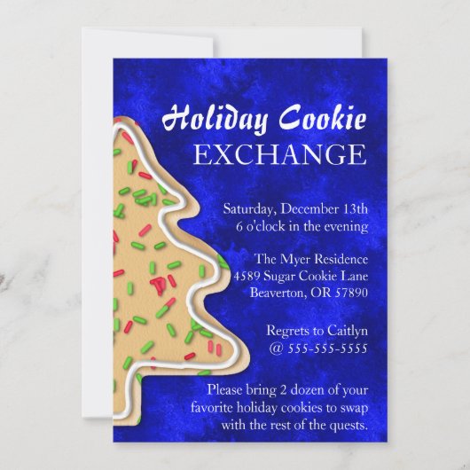 Cute Sprinkle Sugar Cookie Exchange Invitation de (Devant)