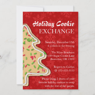 Cute Sprinkle Sugar Cookie Exchange Invitation de