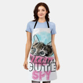 "CUTE SPY" | Funny Cute Kitten Pink Blue Schort (Gedragen)