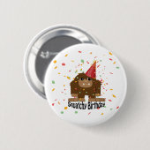 Cute Squatchy Birthday Bigfoot Ronde Button 5,7 Cm (Voorkant /achterkant)