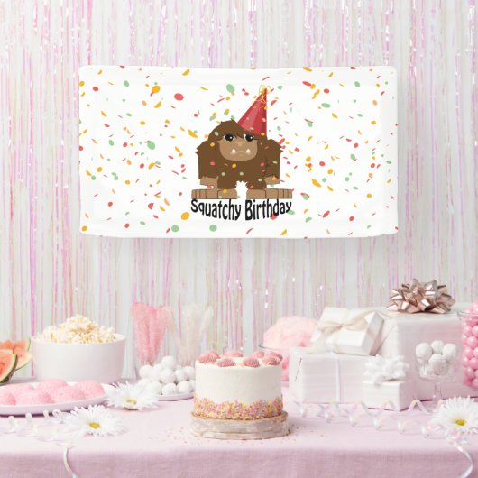 Cute Squatchy Birthday Bigfoot Spandoek (Feest)