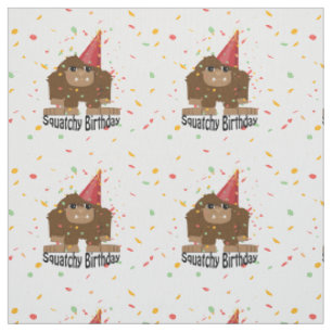 Cute Squatchy Birthday Bigfoot Stof