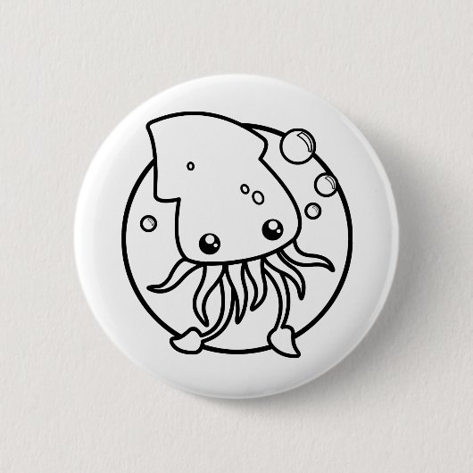 Cute Squid Button (Voorkant)
