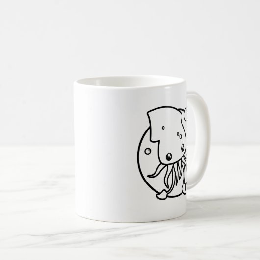 Cute Squid Café Mug (Devant droit)