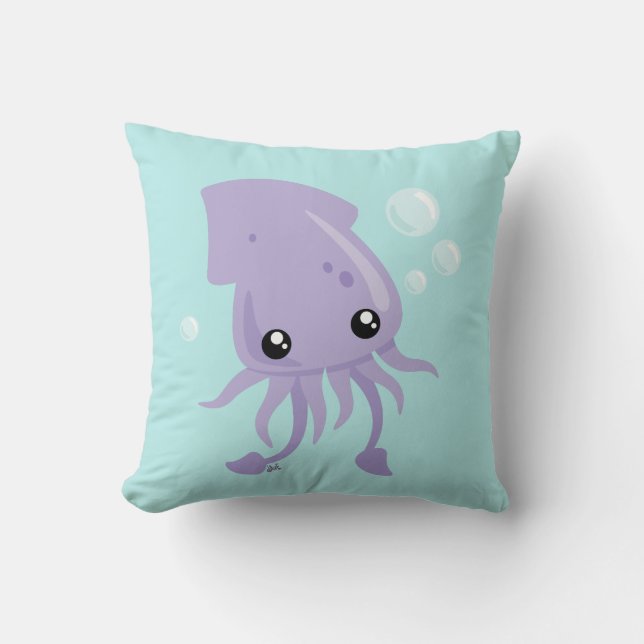 Cute Squid Sierkussen (Voorkant)