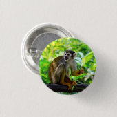 Cute squirrel aap ronde button 3,2 cm (Voorkant /achterkant)