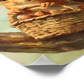 Cute Squirrel Autumn Safari Nursery Art Poster (Coin)