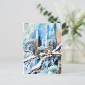 Cute squirrel briefkaart (Staand voorkant)