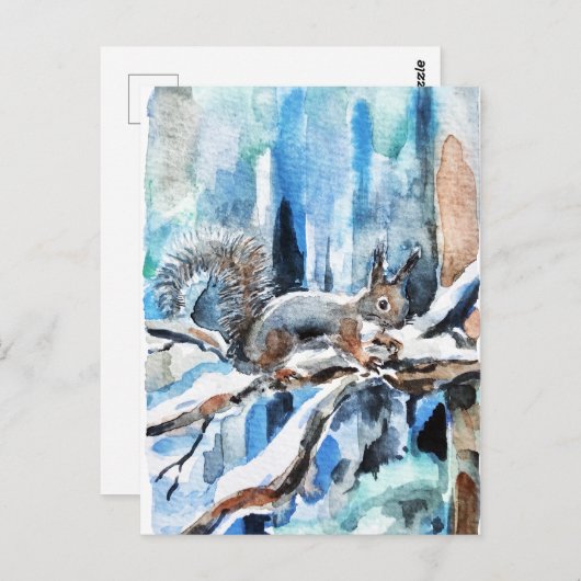 Cute squirrel briefkaart (Voorkant / Achterkant)