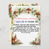 Cute Squirrel & Bunny Premier Invitation de fête d (Devant / Derrière)