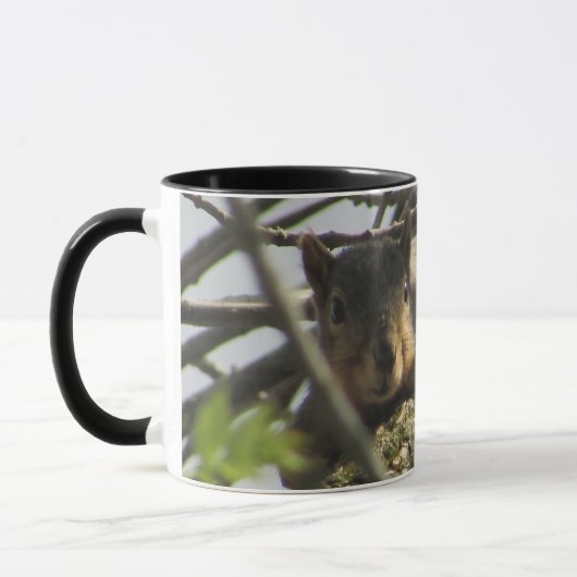 Cute Squirrel Coffee Mug avec poignée noire (Gauche)