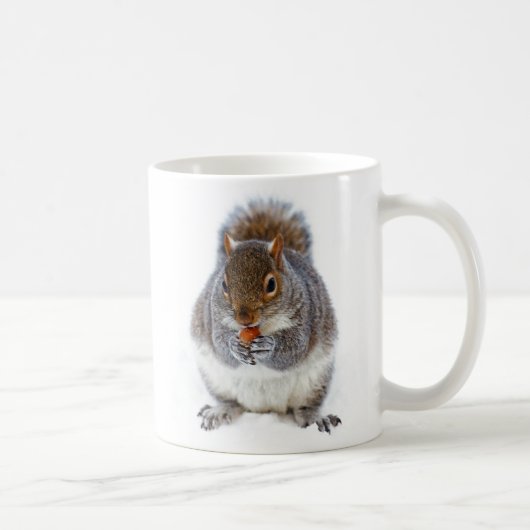 Cute Squirrel Eating a Nut Photo Coffee Mok (Rechts)