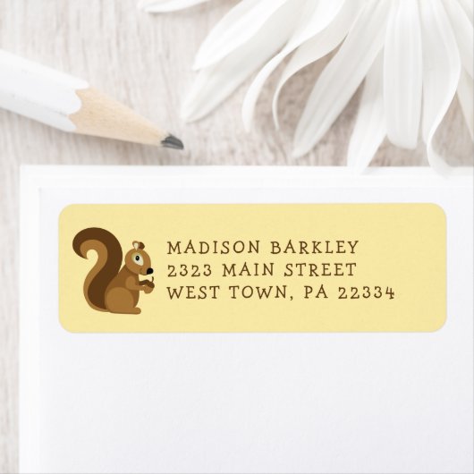 Cute Squirrel Etiket (Insitu)
