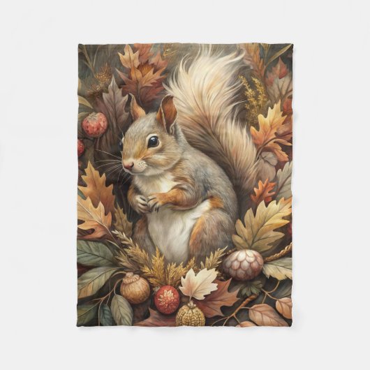 Cute Squirrel Fleece Deken (Voorkant)