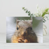 Cute Squirrel glimlachend Macro Foto Kaart (Staand voorkant)