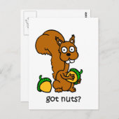 Cute squirrel heeft noten briefkaart (Voorkant / Achterkant)