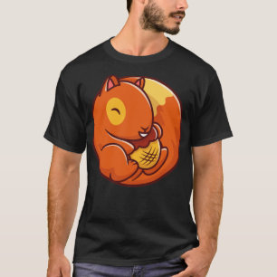 Cute Squirrel Holding Acorn Nut T-shirt