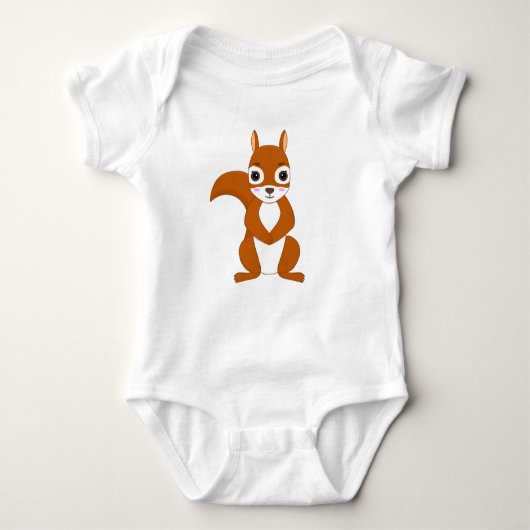 Cute Squirrel Kawaii ontwerp Baby Body Romper (Voorkant)