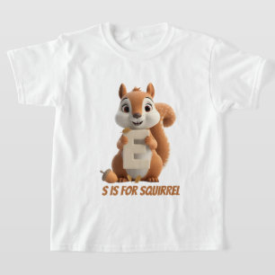 Cute Squirrel Kids T-Shirt S is voor Squirrel Al