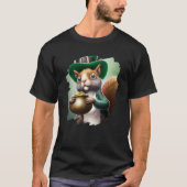 Cute Squirrel Leprechaun St Patricks Day Squirrel T-shirt (Voorkant)