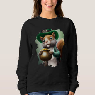 Cute Squirrel Leprechaun St Patricks Day Squirrel  Trui