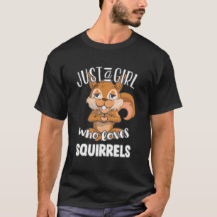 Cute Squirrel Lover Graphic for Girls Women Kinder T-shirt