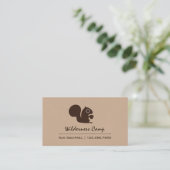 Cute Squirrel met Acorn | Wilde bossen Visitekaartje (Staand voorkant)
