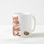 Cute Squirrel Mug - Bois Animal Coffee Coupe (Devant droit)
