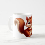 Cute Squirrel Mug - Bois Animal Coffee Coupe (Devant gauche)