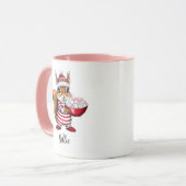 Cute Squirrel Mug de Noël personnalisé (Devant gauche)