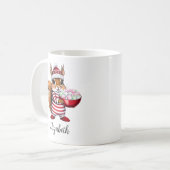 Cute Squirrel Mug de Noël personnalisé (Devant gauche)