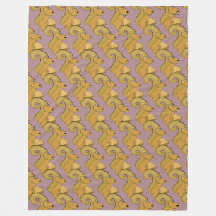 Cute Squirrel Pattern Fleece Deken