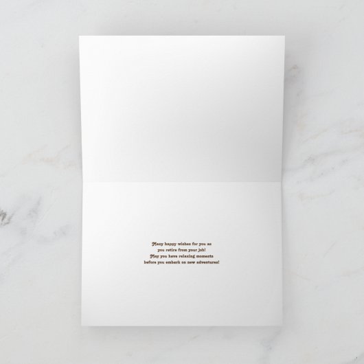 Cute Squirrel Relaxing Retirement Kaart (Binnen)