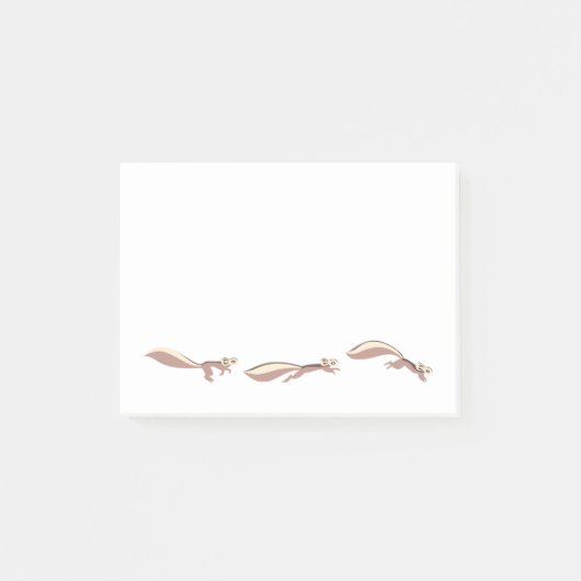 Cute Squirrel Runing and Leaping Post-it® Notes (Voorkant)