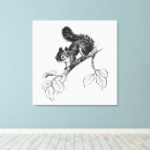 Cute Squirrel  Squirrel Illustratie Canvas Afdruk (Insitu (Houten vloer))