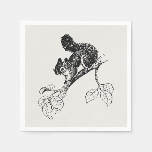Cute Squirrel  Squirrel Illustratie Servet (Voorkant)