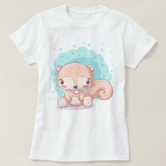 Cute Squirrel T-shirt (Design voorkant)