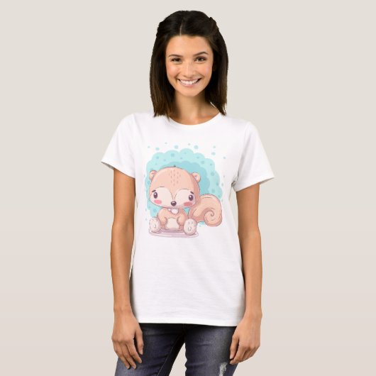 Cute Squirrel T-Shirt (Voorkant volledig)