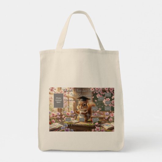 Cute Squirrel Teacher Appreciation Tote Bag (Achterkant)