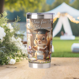 Cute Squirrel Teacher Appreciation Tumbler Geïsoleerde Drinkbeker