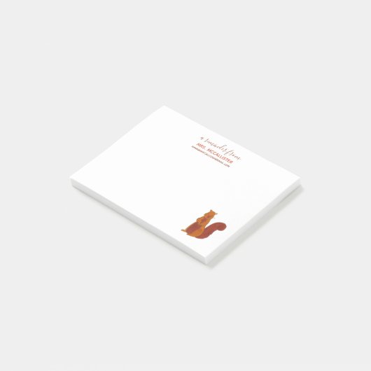 Cute Squirrel Teacher Reminder Note (Schuin)