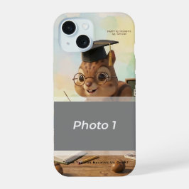 Cute Squirrel Teacher Retirement iPhone 15 Year iPhone 15 Hoesje