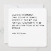 Cute squirrel thanksgiving card kaart (Achterkant)