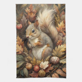 Cute Squirrel Theedoek (Verticaal)