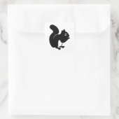 Cute Squirrel Vierkante Sticker (Tas)